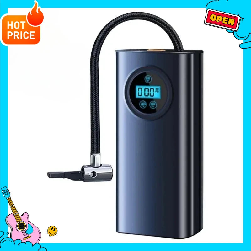 Gonfiatore per pneumatici per auto di precisione aggiornato 2025, con display LCD, pompa ad aria portatile 12V, forniture di emergenza per viaggi su strada