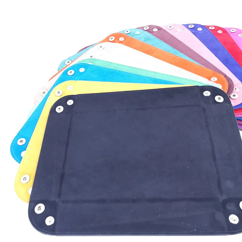 Rolling folding square dice game storage tray felt storage tray double-sided party supplies thickened office supplies storage to