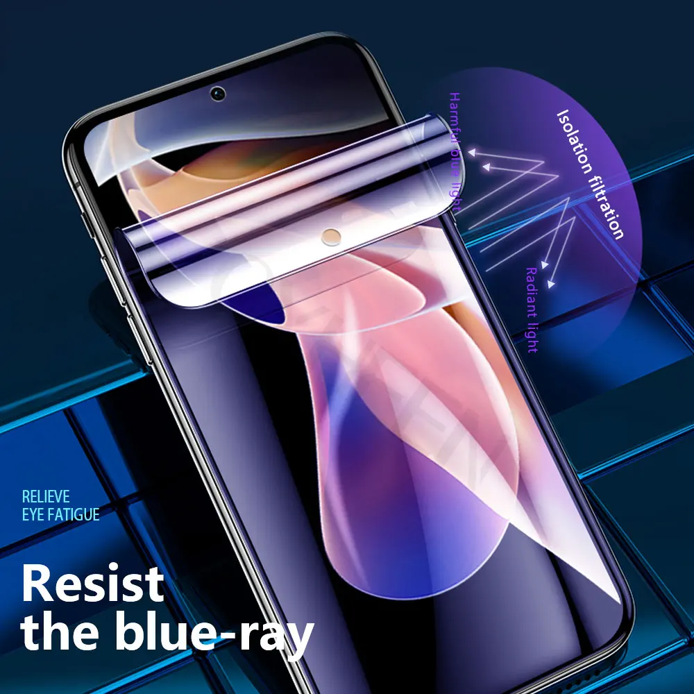 1-4Pcs soft full cover For redmi note 11 pro plus 11T 10 10S 9 pro max 9S 8 8T 7 7S hydrogel film Not Glass screen protector