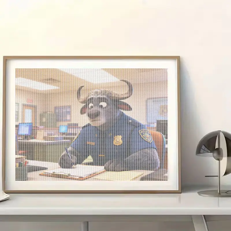 1 قطعة ديزني Zootopia ضابط Bogo 5D الماس طقم الطلاء ، DIY بها بنفسك الحفر الكامل الكرتون الشرطة الجاموس الحيوان كريستال حجر الراين الفن Se