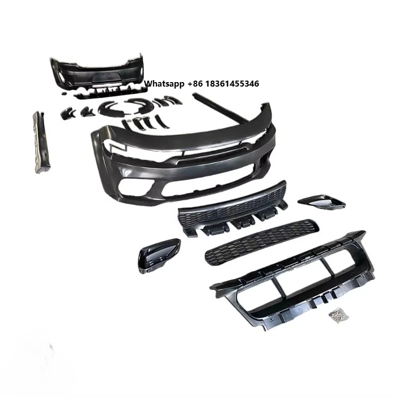 

For Charger 2015-2022 Hot Selling SRT Hellcat WideBody Front Rear Bumper Wide Fender Flares Car Body Kit