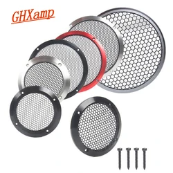 GHXAMP 3 inch 4inch 6 inch Aluminum Alloy Speaker Mesh Grille Enclosure Car Decorative Protection Framenet Net Cover A-pillar