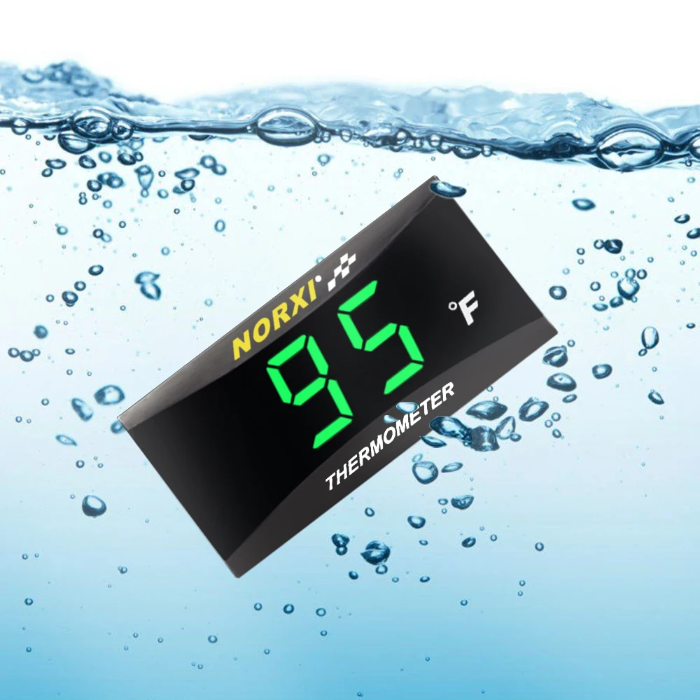 NORXI Mini moto termometro sensore testata fahrenheit misuratore temperatura acqua misuratore