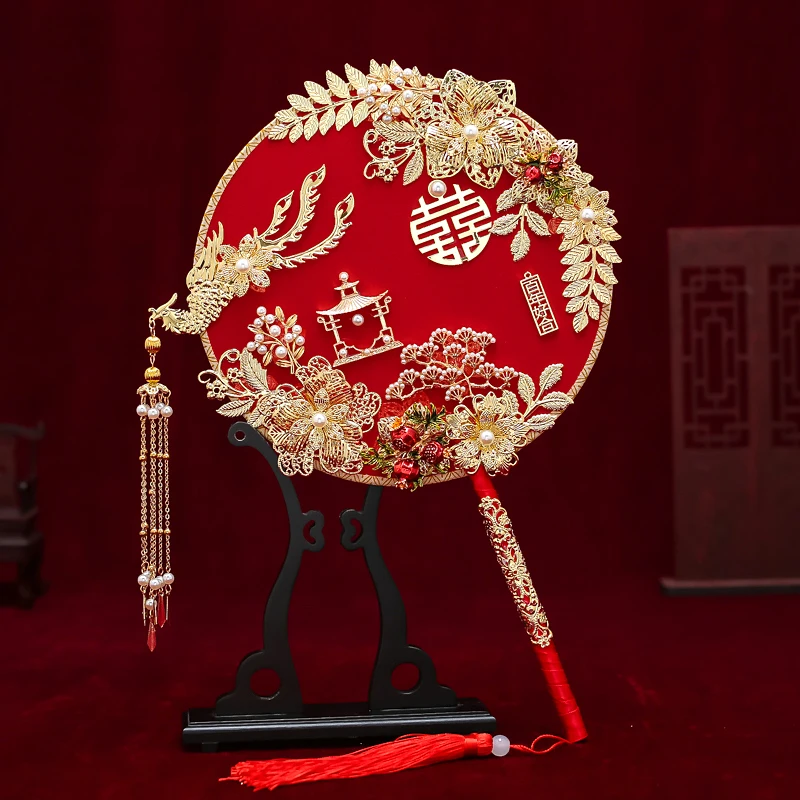 ventaglio-del-gruppo-nuziale-accessori-per-bouquet-da-sposa-cinese-ventaglio-hongxi-fatto-a-mano-con-fiore-di-melograno-fai-da-te