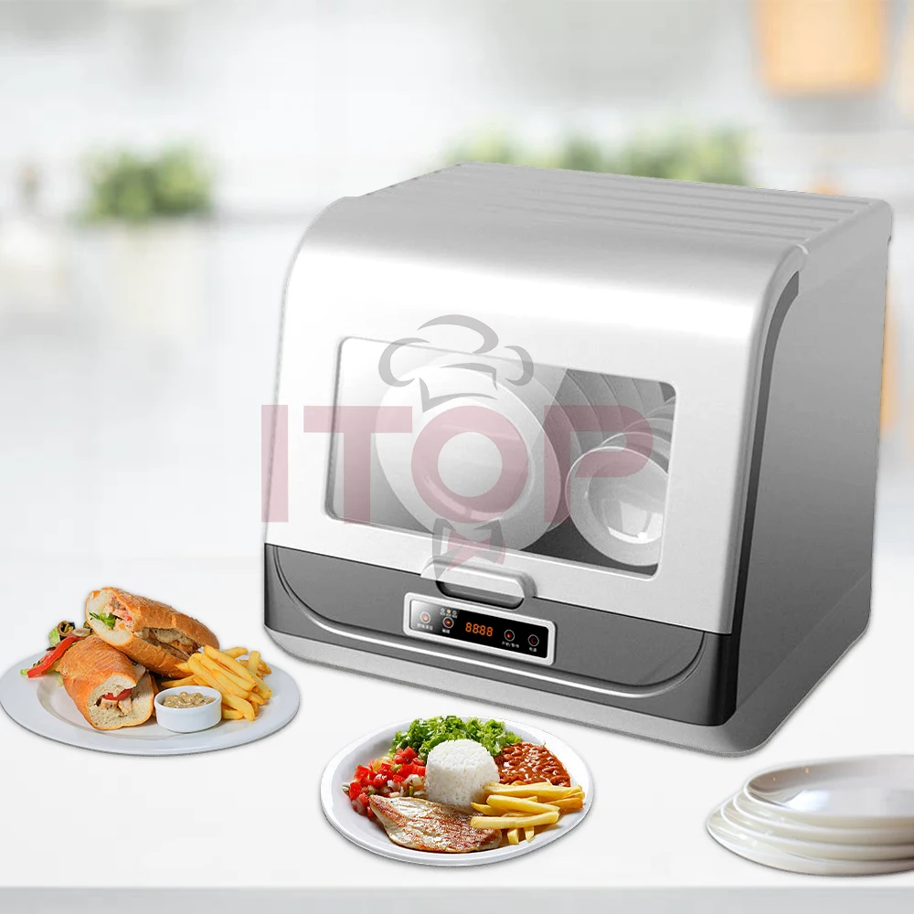ITOP 8L Tabletop Countertop Desktop Dishwasher Automatic Microcomputer  Electronic Hood Type Dish Washing Washer image 5