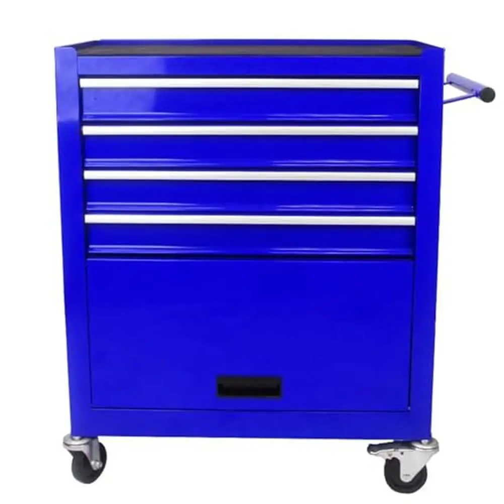 4-Drawer Rolling Tool Chest Interlock System High-Strength Steel Wheels Garage Warehouse Workshop Repair Shop Durable Smooth