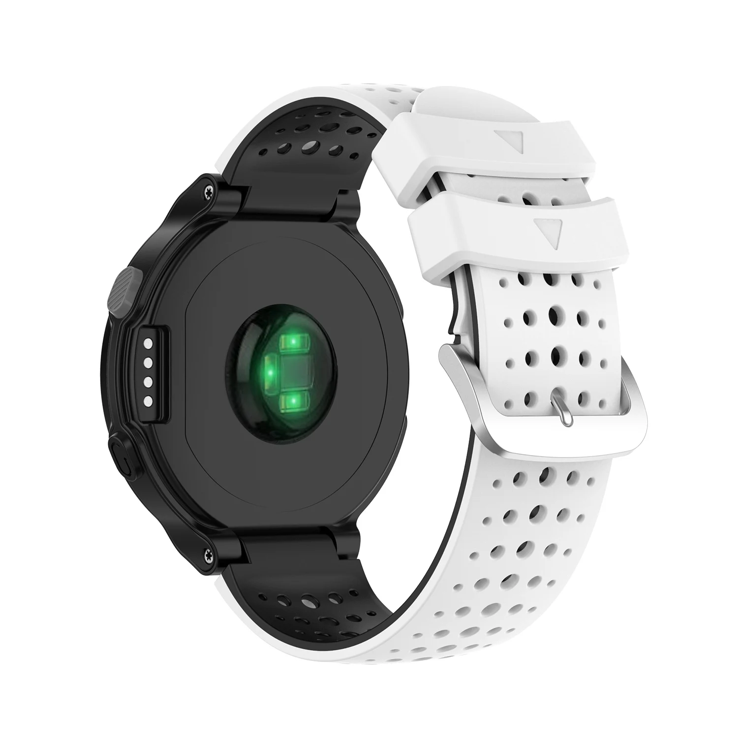 Bracelet de montre en silicone avec outil de réparation, bracelet pour GarSERVICES, Forerunner 220, 230, 235, 620, 630, 735, noir et blanc