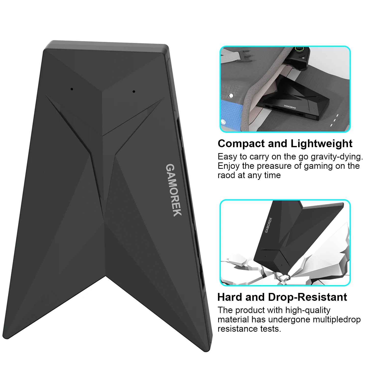 RGEEK Portable Game Controller Grip Clip Holder For Legion Go Handle Controller Connector Ergonomic Curvature Design