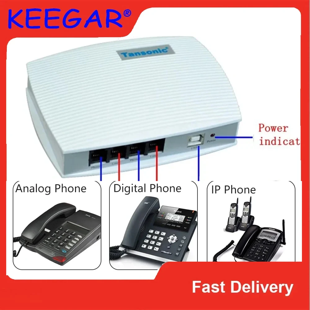 2CH Digital Telephone Record Voice Activated USB Telephone Recorder Enterprise Use Landline Monitor USB Monitor Phone Recording