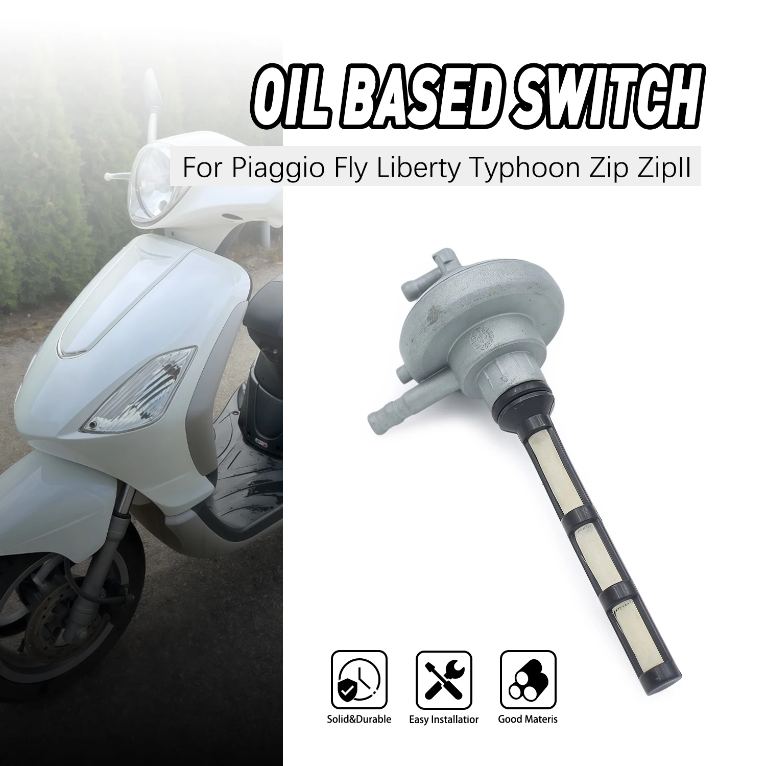 

Motorcycle Fuel Tap Vacuum Accessories Valve Oil Petcock Switch For Piaggio Fly Liberty Typhoon Zip ZipII 674594