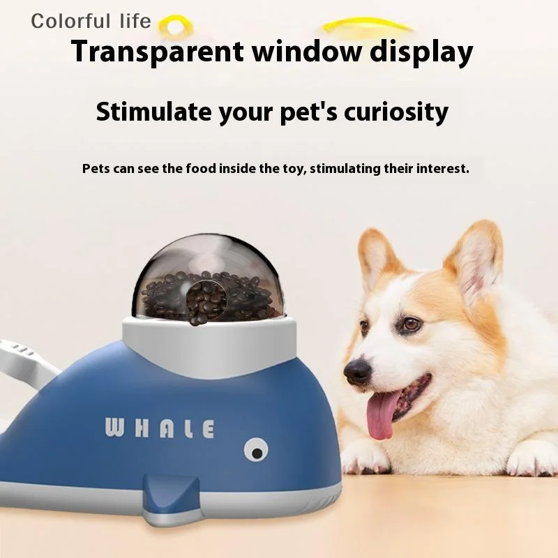 الكرتون الحوت كلب القط المغذية التلقائية المضادة للانزلاق قاعدة تجميد المجففة قاذفة الحيوانات الأليفة التدريب التفاعلي موزع الغذاء اللعب