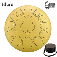 Hluru Music Drum 11/13 Notes Glucophone Steel Tongue Drum 12 Inch  13 Notes C/D Tone Ethereal Drum Percussion Musical Instrumen