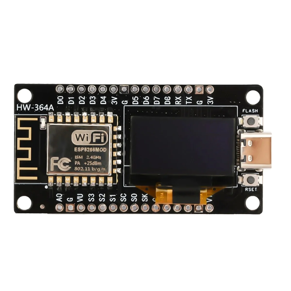 Nodemcu ESP8266 Development Board Serial Wifi Module CH340G with 0.96 OLED Screen for Arduino/Micropython ESP8266(A)