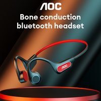 AOC Bone Conduction Headphone Bluetooth Wireless Headset Waterproof Ear Hook Sports Earphones Driving X3 Pro for Lenovo 4521