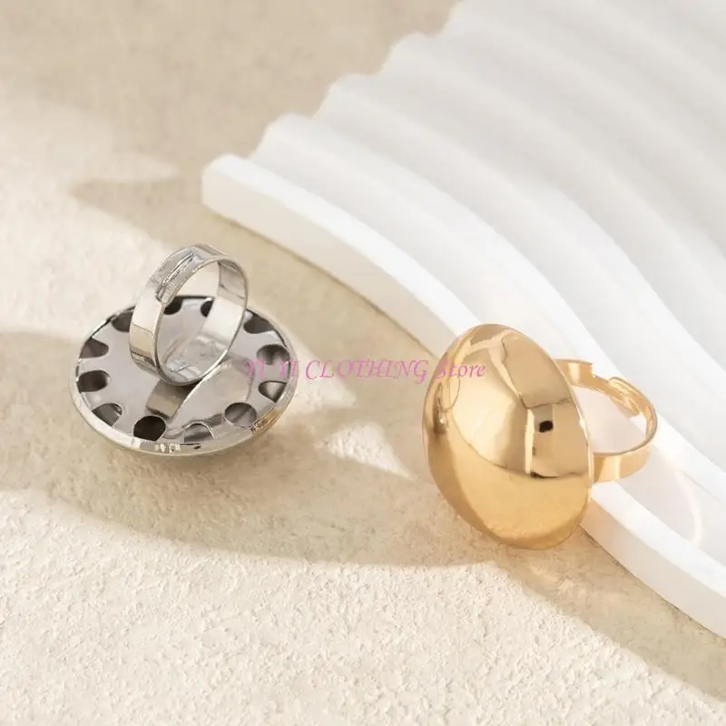 N5KF Modern Geometric Polished Metal Ring with Punk Knuckles Jewelry Alloy Texture Suitable for Various Occasion Wear