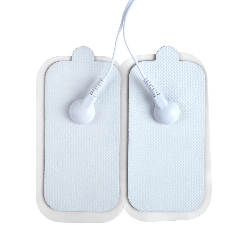 Almohadillas de electrodos de Cable conductor para TENS, masajeador corporal, máquina de terapia, parche muscular de Gel de pulso autoadhesivo, 10/20 piezas