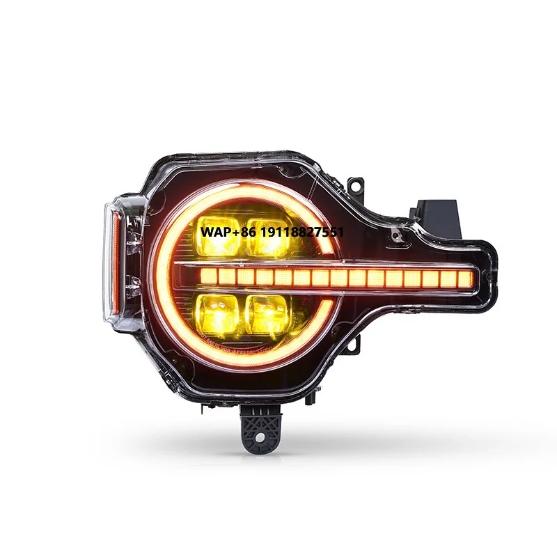 

Автомобильная 4-объективная светодиодная фара RGB для Ford Bronco 2021-2025, обновленная светодиодная фара, аксессуары для переднего света