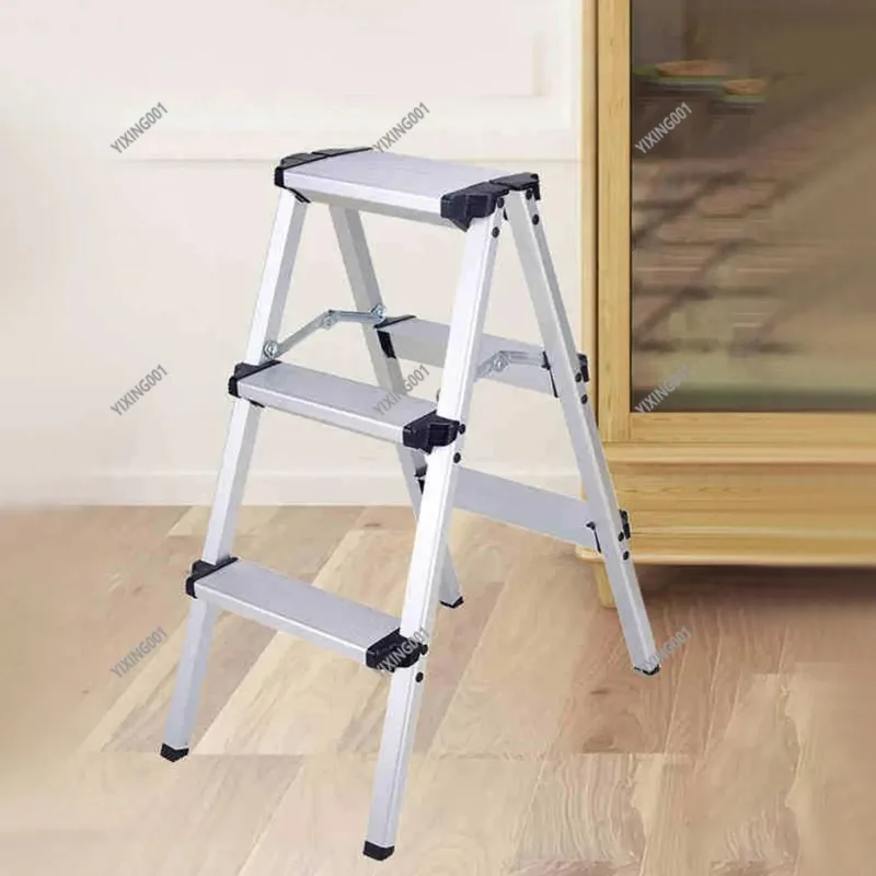 5-Step Wide Double-Sided Aluminum Telescopic Ladder, Foldable Lightweight Anti-Slip Step Ladder For Household & Photography Shoo