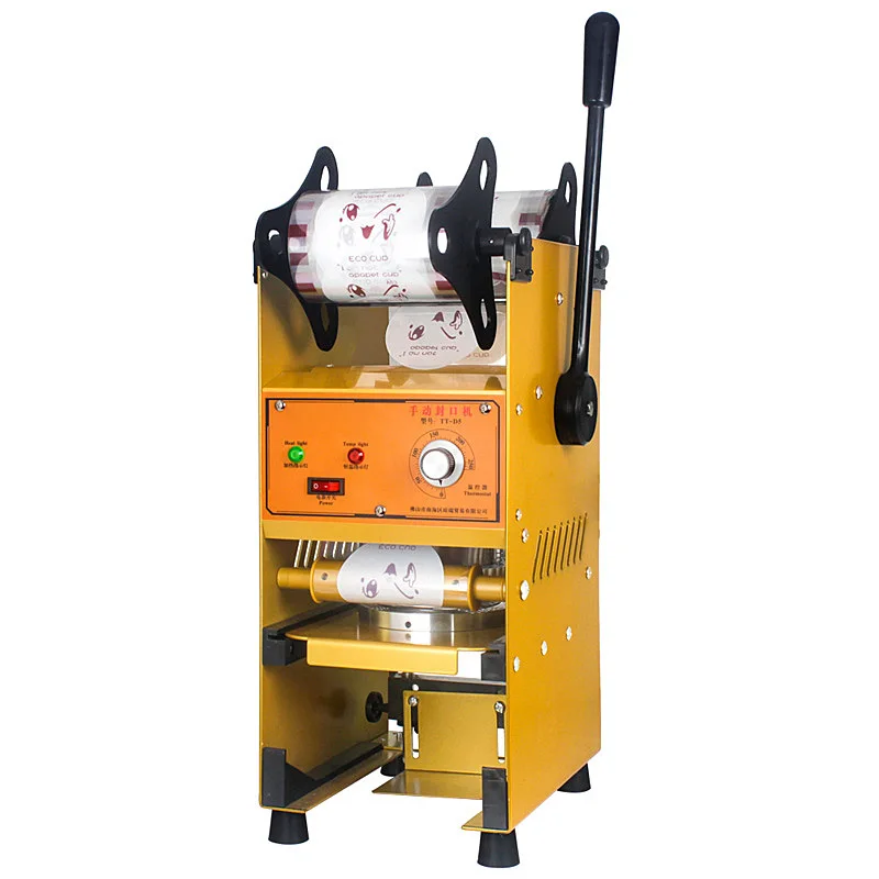 Electric Manual Cup Sealing Machine Suitable For 9/9.5cm Diameter 18cm Height Cups Sealer TT-D5-SL900