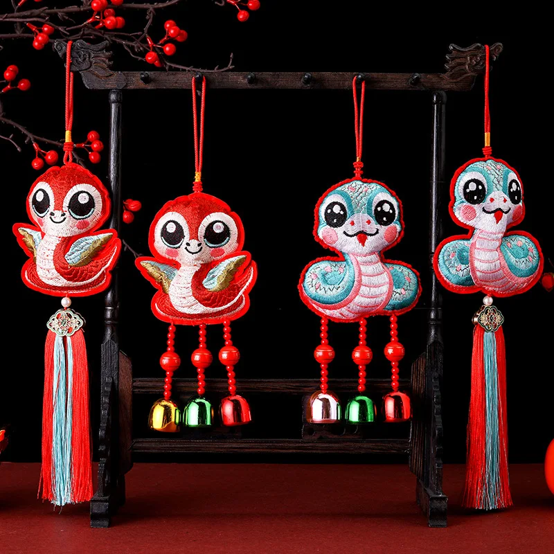 Chinese New Year Ornament Home Chinese Traditional Spring Festival Hang Decoration 2025 Year of Snake Lunar Year Hanging Pendant