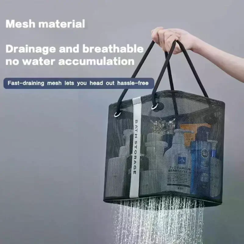 Portable Tote Shower Basket WaterproofBag With Handle Large Capacity Toiletry Bag Organizer Unisex