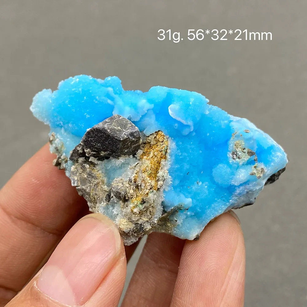 

100% natural blue aragonite crystal gem ore specimens free shipping