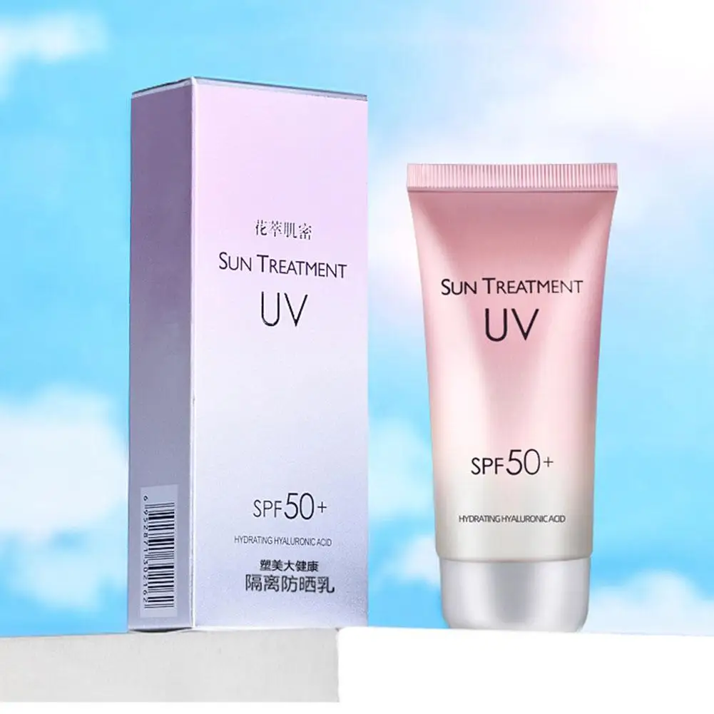 SPF50+ Whitening Sunscreen Waterproof Facial Body Sun Cream Anti Sun Protect Skin Black Double Skin Care 60ml Cream