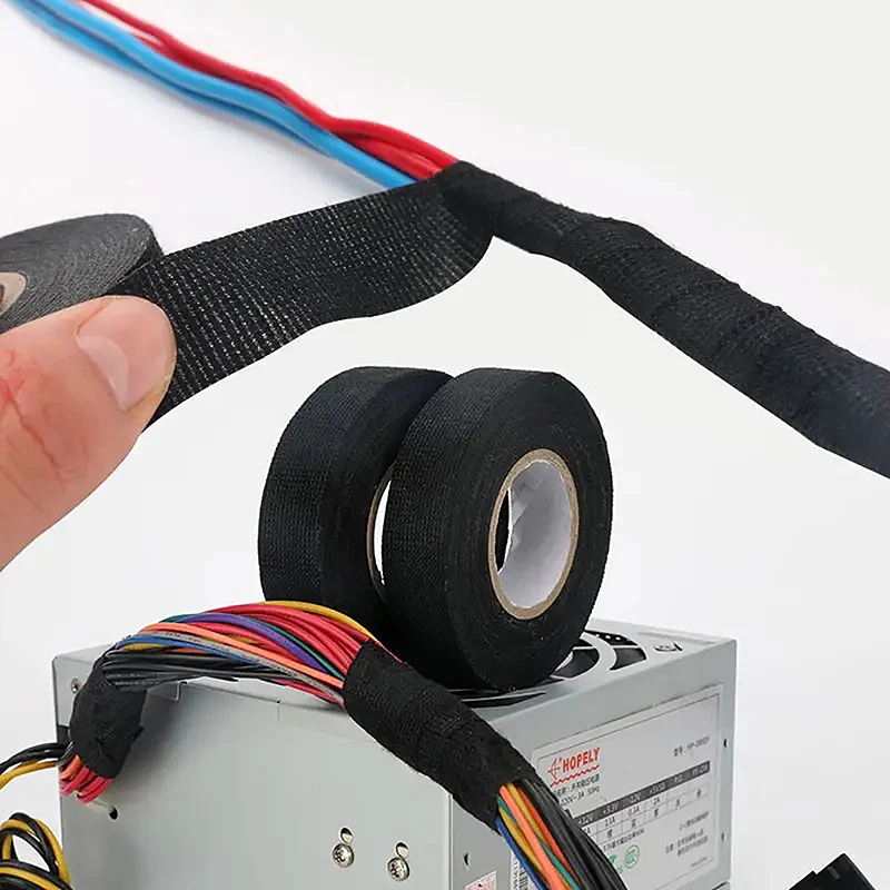 

Heat-Resistant Interior Wire Loom Harness Tape Adhesive Fuzzy Fleece Insulation Tape Electrical Wrap 15M Car Maintenance Tools