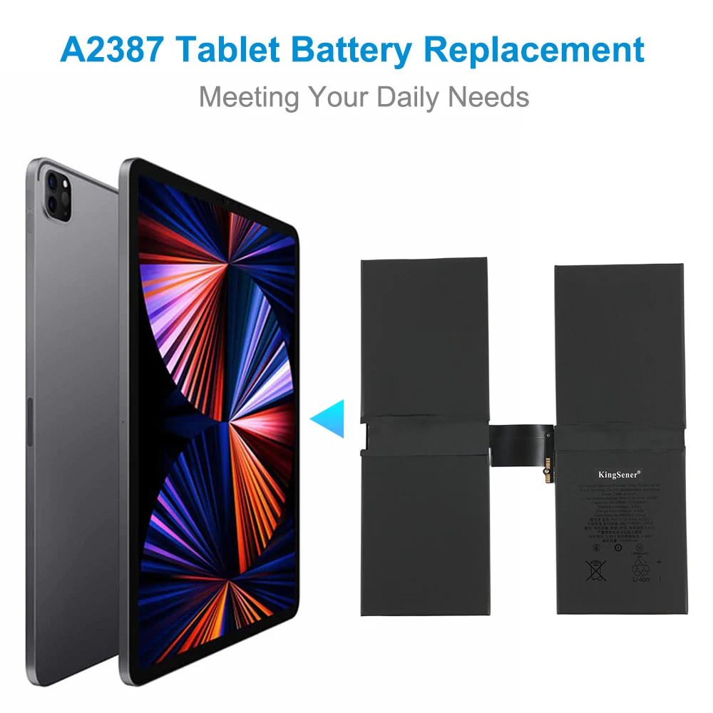 A2387 Replacement Tablet Battery for iPad Pro 12.9 2021, iPad Pro 5th Gen 12.9 2021 A2378 A2379 A2461 A2462 MHNK3LL/A MHNH3LL/A