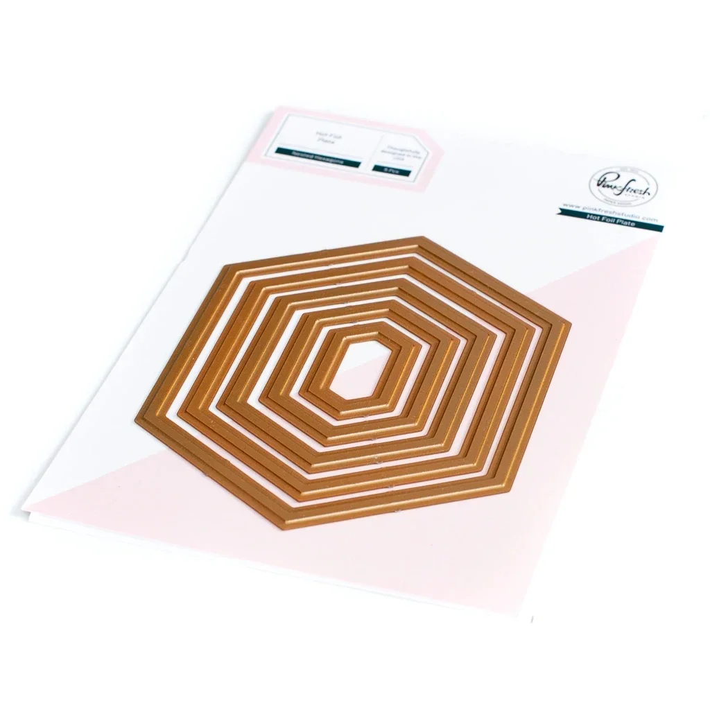 Hot Foil Plate Cutting Dies Background for Scrapbooking Nested Hexagons Diamonds Circles Paper Making Frames Card