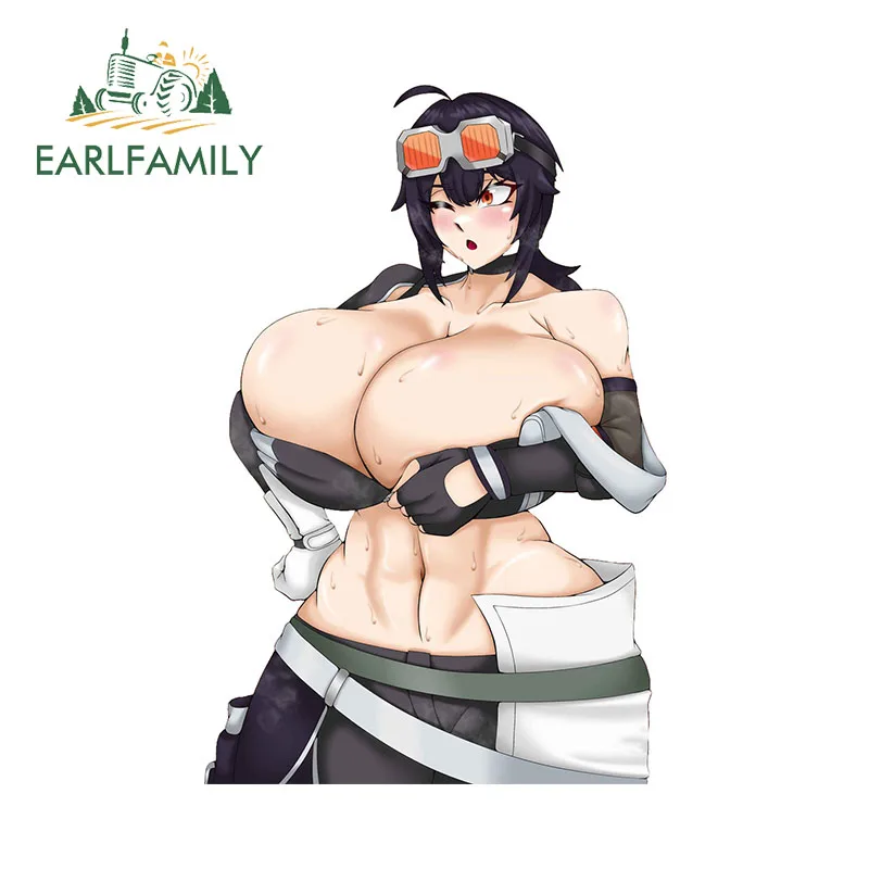 EARLFAMILY 13cm x 8.6cm Grace Howard Waifu Decals Big Breasts Hentai Boobs Anime Accessories Amusing Car Stickers Ecchi Decor