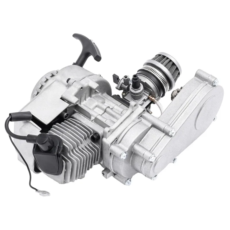 49cc 2-Stroke Motor Engine, Air-Cooled, CVT Gearbox, Max Power 1.9kW/7000rpm, for Scooters & Go-Karts