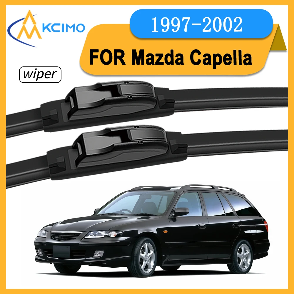 Komplettes 2-teiliges Frontscheibenwischer-Set mit leisen Wischerblättern für Mazda Capella GF/GW 1997-2002 Premium-Wischerblätter.