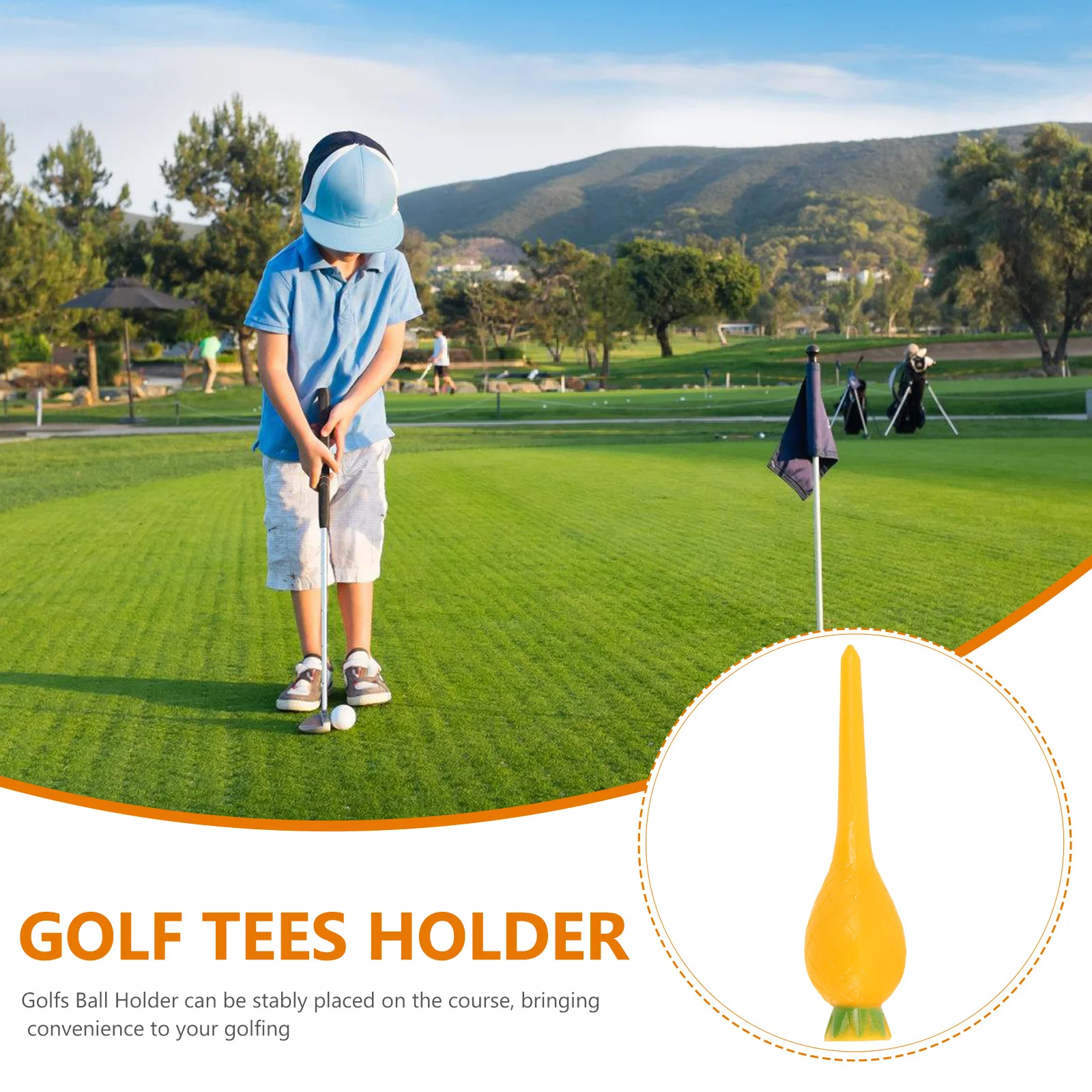 

6Pcs Durable Plastic Golf Tees Holder Sturdy Lightweight Golf Ball Spikes Long Lasting Flight Path Tees Golfs Spikes