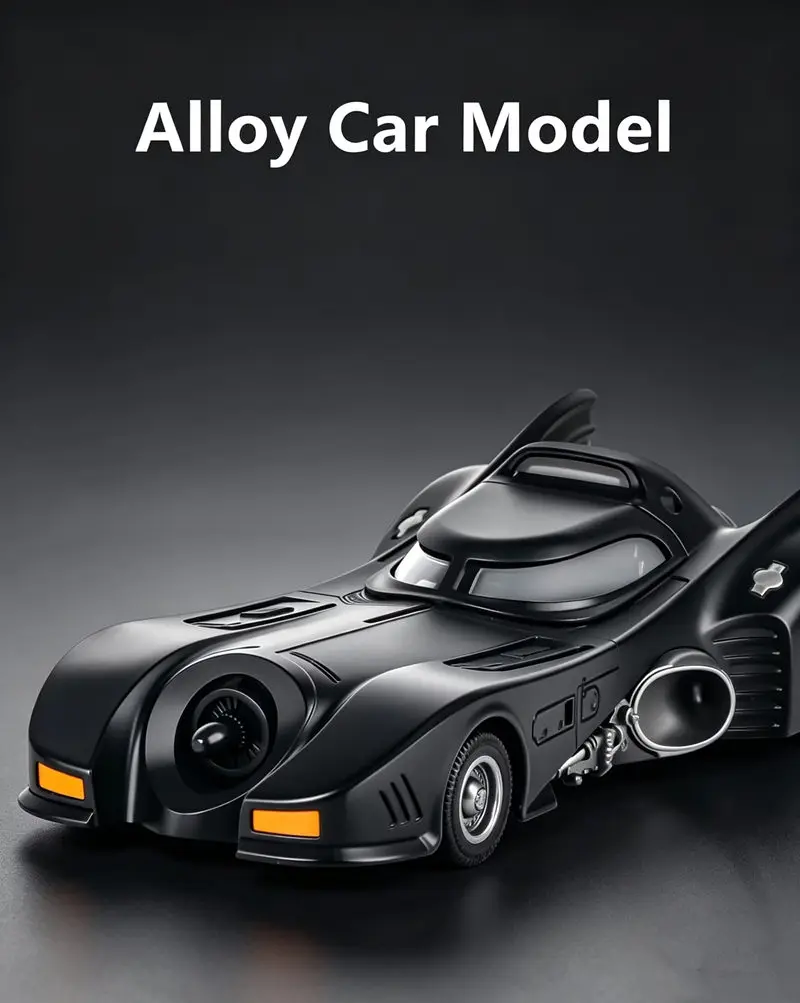 1/24 klassische Film Auto Legierung Batmobil Bat Sport Auto Modell Diecast Metall Spielzeug Racing Auto Modell Sound Licht Simulation Kinder Geschenke – Detail 3