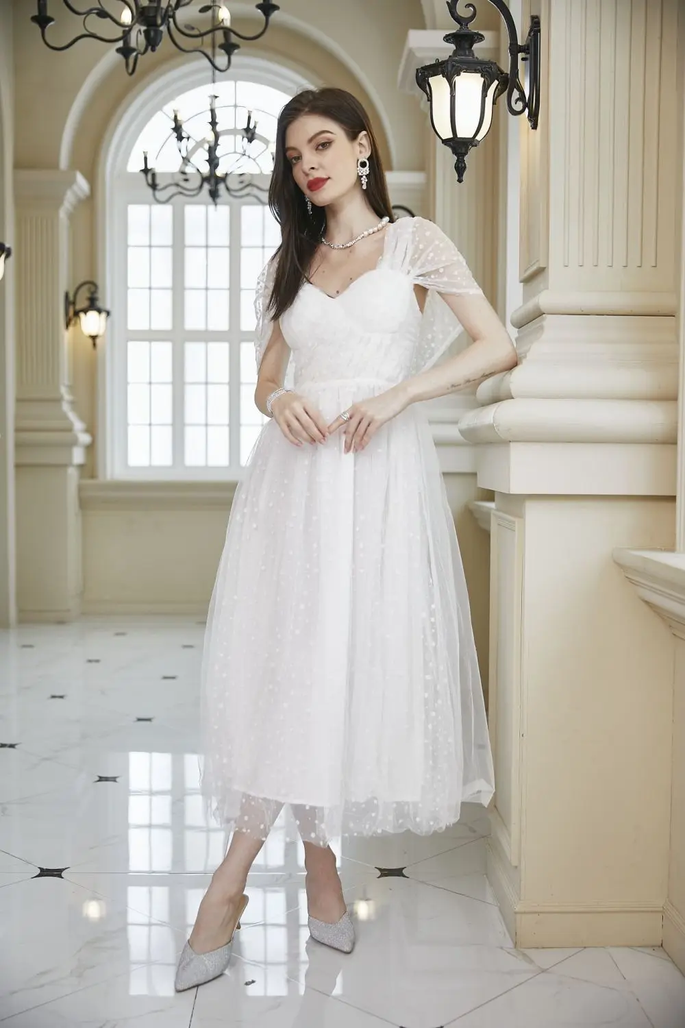 New Arrival Off The Shoulder Women Wedding Dresses Sexy Deep V Prom Dress Luxury Half Sleeves Bridesmaid Ball Gown Vestidos Robe