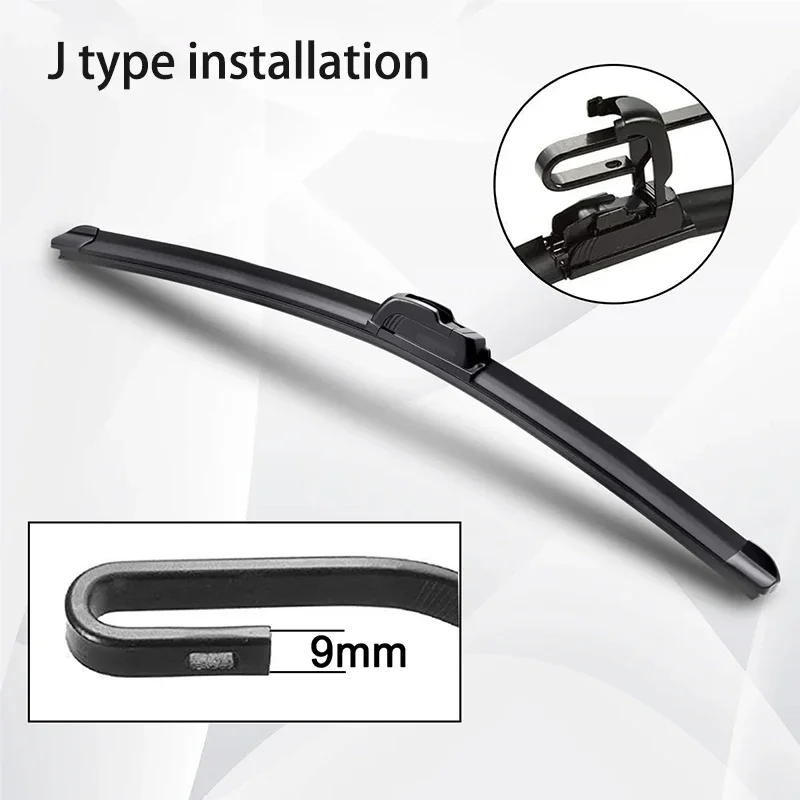 For BYD Atto 3 Yuan Plus Atto3  2021-2023 Car Windshield Wiper U-type Soft Rubber Frameless Bracketless Car Wipers 24