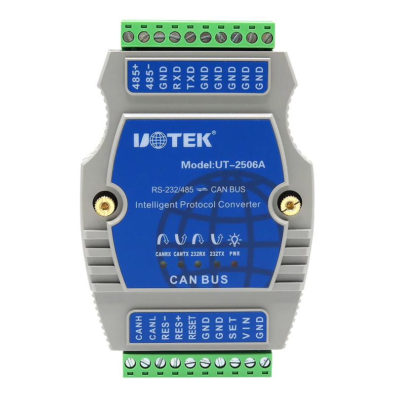 RS232 RS485 to CAN BUS Converter CAN 2.0 Protocol Adapter With 15KV ESD Protection UT-2506A