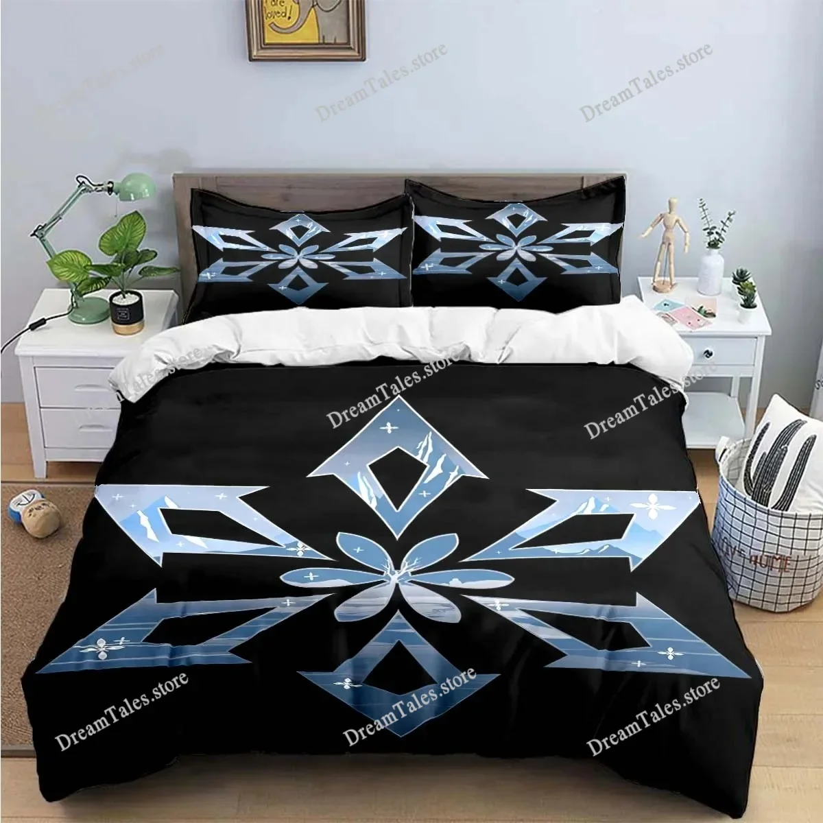 

Fashion Popular Game G-Genshin Elements Print Bedding Supplies Set Duvet Cover Bed Comforter Set Bedding Set Luxury Gift