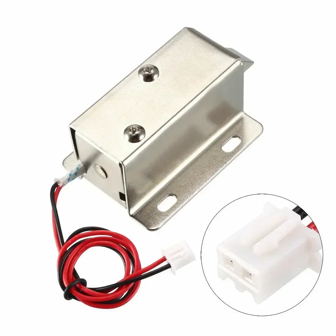 1pc Electronic Latch Lock Catch Door DC12V 0.35A Electro-Magnet Release Solenoid Slant Slug Small Electronic Lock