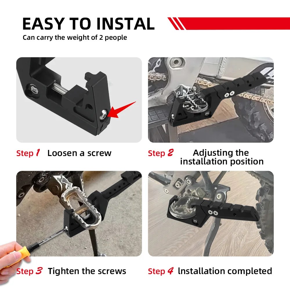 Per 144SX 150SX 200SX 625 660 SMC 690SMC SMC-R Moto Dirt Bike Off-Road 110MM a 165MM Regolabile Passeggero Pedane Estensioni