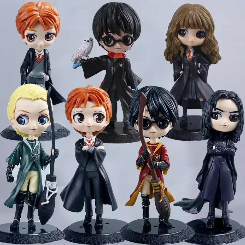 15cm Harry Potter Figure Q Posket Series Version Role Draco Malfoy Hermione Action Anime Collectible Dolls Kids Christmas Toys