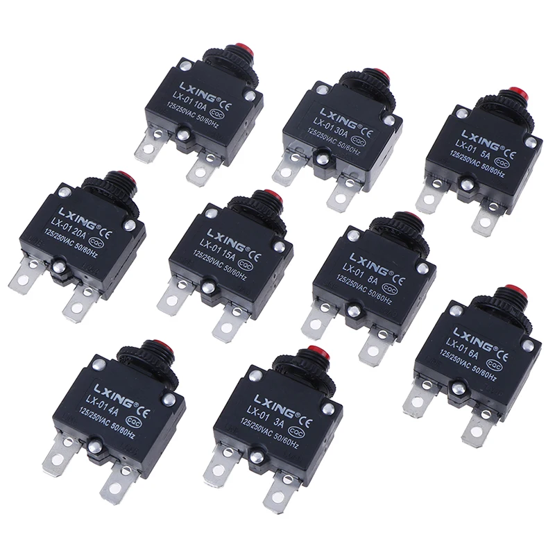 3A 4A 5A 6A 8A 10A 15A 20A 30A Circuit Breaker Overload Protector Switch Fuse Circuit Breakers