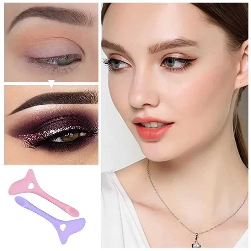 Uchwyt na pędzle do makijażu Wielofunkcyjne silikonowe szablony do eyelinera Aplikator do tuszu do rzęs Aplikator do cieni do powiek Narzędzie do makijażu