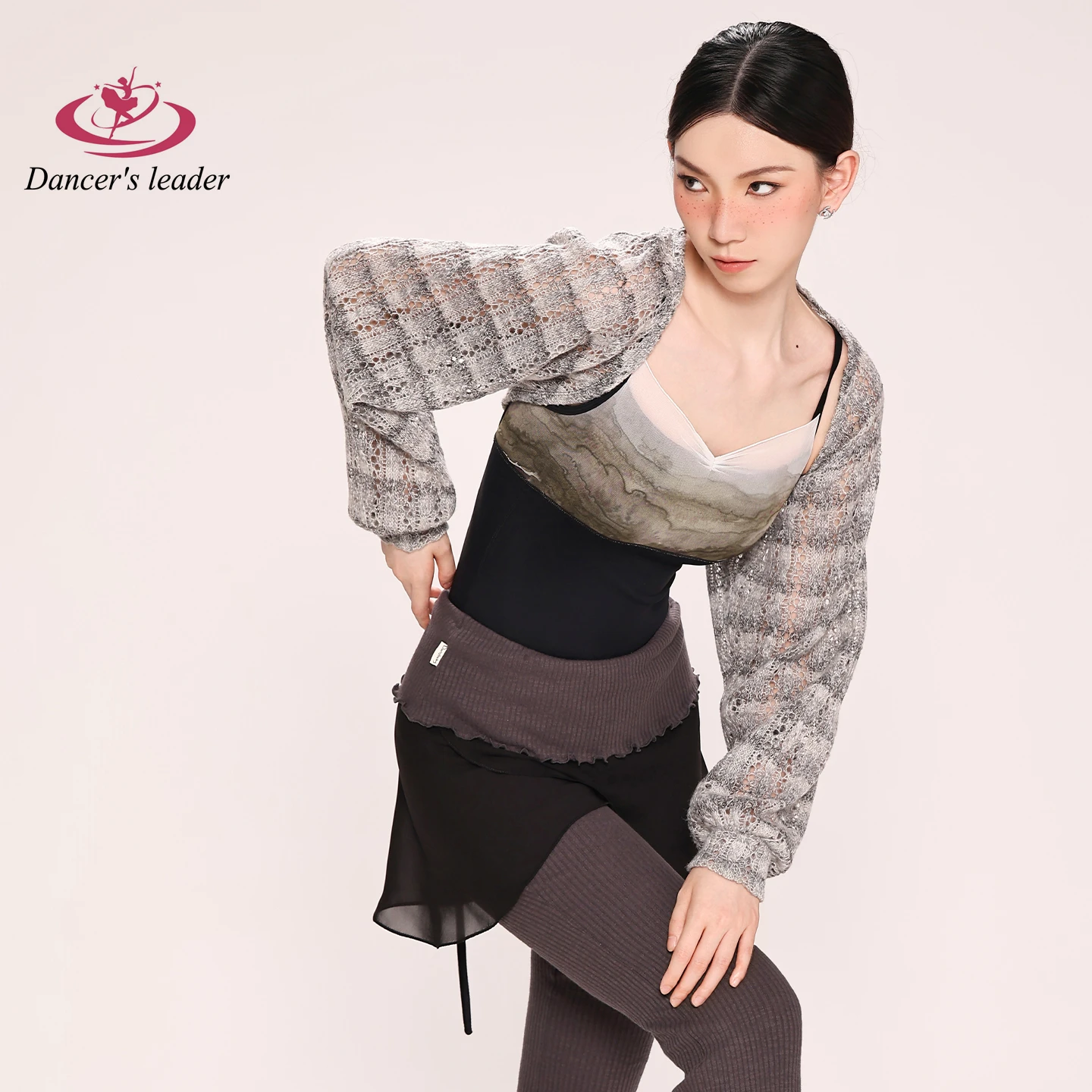 Tuta da balletto professionale per donne adulte che dimagrisce danza yoga pratica tuta maglione a maniche lunghe spalla calda