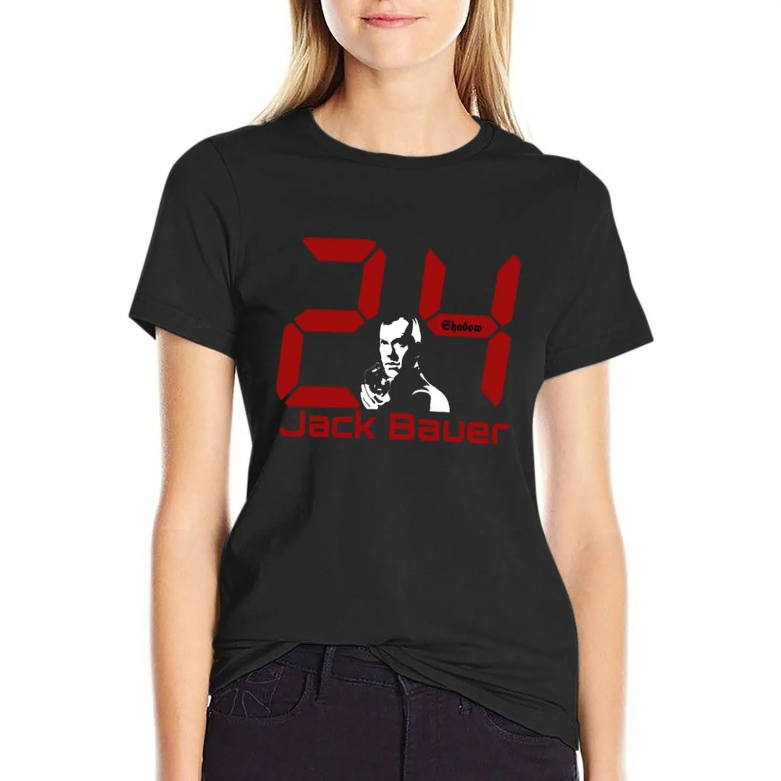 

Jack Bauer - 24 T-Shirt female vintage clothes summer tops kawaii clothes white t-shirts for Women