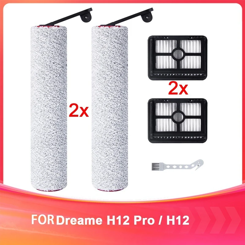

Accessories For Dreame H12 Pro / H12 Dual Cordless Wet And Dry Vacuum Cleaner, Brush Rollers HEPA Filters