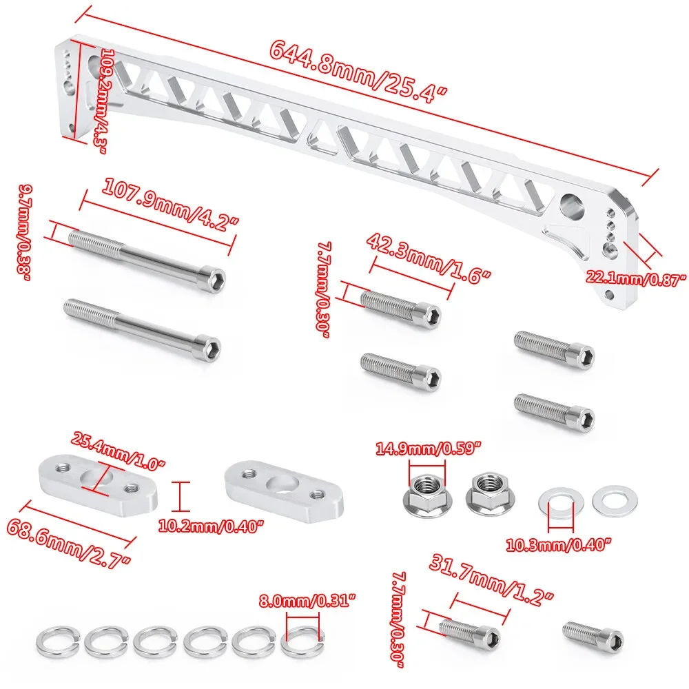 Brazo de Control inferior trasero de aluminio Billet de alta calidad + soporte de submarco para Honda Civic EK LCA-1001 1996-2000 nuevo