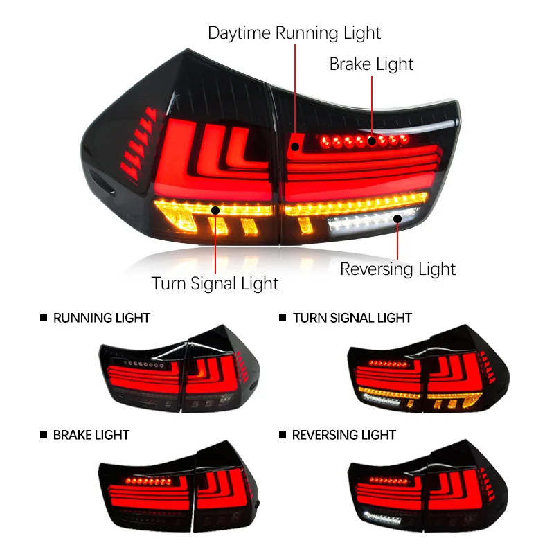 Zhengwo Led Tail Lights For Harrier/Lexus RX350 RX270 RX450 2003-2008 Turn Signal Startup Custom Modified Back Lamp