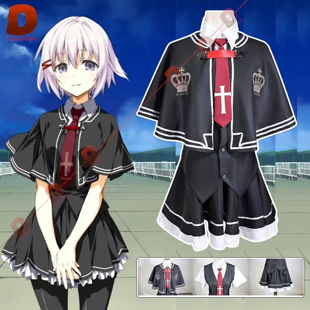 

Anime Wonderful Everyday Tsui No Sora Zakuro Takashima Down The Black Dress Cosplay 코스프레 じらいけい JK School Women Uniforms Suit